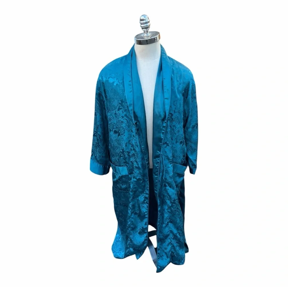 Victoria's Secret Gold Label Teal Robe SZ S